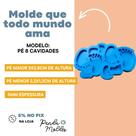 Molde de Silicone para Resina Pé 8 Cavidades