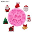 Molde De Silicone Para Sino De Natal, Boneco De Neve E Casa De Neve Para Chocolate, Bolo, Resina DIY