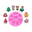 Molde De Silicone Para Sinos De Natal, Boneco De Neve E Casa De Neve Para Chocolate, Bolo, Resina