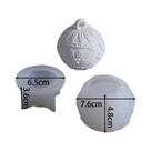 Molde De Silicone Para Vaso De Vela Em Formato De Bola De Natal Com Tampa, Relevo 3D De Frutas De
