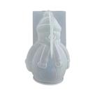 Molde De Silicone Para Vela Aromática Em Forma De Boneco De Neve 3D, DIY, Resina, Gesso, Argila,