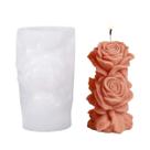 Molde De Silicone Para Vela Em Forma De Rosa 3D, DIY, Vela Aromática Geométrica, Decoração De