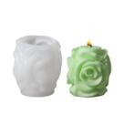 Molde De Silicone Para Vela Em Forma De Rosa 3D, DIY, Vela Aromática Geométrica, Decoração De