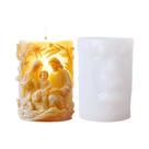Molde De Silicone Para Velas Em Relevo Da Família Jesus: Virgem Maria E Pais - Molde De Vela