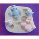 Molde de silicone passarinho para decorar f239