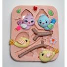 Molde de silicone passarinhos para decorar f361