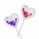 Molde de silicone Pirulito Coração Chocalho 06cm 503 Flexarte