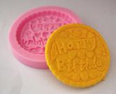 Molde de silicone placa happy birthday para decorar f450