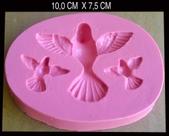 Molde de silicone pombas para decorar f493