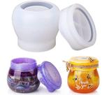 molde de silicone Pote com Tampa Redondo