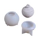 Molde De Silicone Redondo 3D Para Vela De Natal Em Formato De Floco De Neve, Para Artesanato DIY Em
