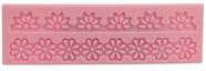 Molde de silicone renda de açúcar barrado para decorar f472