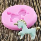 Molde de silicone unicórnio para decorar f311