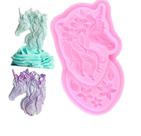 Molde de silicone unicórnio para decorar f315