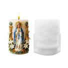 Molde De Silicone Virgem Maria Lírio Estilo Religioso Para Velas DIY Artesanais, Cera Aromática,