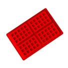 Molde de waffle de silicone de 4 cavidades para assar biscoitos e waffles