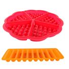 Molde de waffle de silicone de 5 corações e conjunto de moldes de biscoito de 10 barras