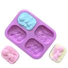 Molde Forma Silicone Sabonete 4 Cav Anjinhos para Sabão Sabonetes Biscuit Resina Glicerina