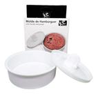 Molde Hamburguer Artesanal Com Fundo Removível Caseiro Cor Branco Molde Hamburguer Artesanal Com Fundo Removível Caseiro Cor Branco