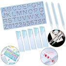 Molde Marca Página 5un + 3un Caneta + Alfabeto Resina Epoxi