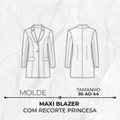Molde maxi blazer feminino recorte princesa by Wania Machado Molde maxi blazer feminino recorte princesa by Wania Machado