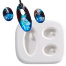 Molde para fusão de vidro Rainbow Art Glass Trio Oval 3,5 x 3"