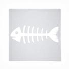 Molde reutilizável de Mylar com esqueleto de peixe 20 cm
