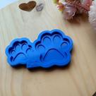 Molde se Silicone para Resina Chaveiro Patinha - 2 Cavidades