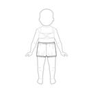 Molde shorts com elástico unissex infantil tamanho de 3 meses até 8 anos by Clara Calui