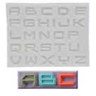 Molde Silicone Alfabeto 3D Bolo Decoração Letras Confeitaria