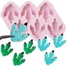 Molde Silicone Confeitaria Artesanal Mini Pata Dinossauro 3cm