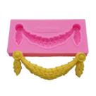 Molde Silicone Enfeite Decoração Bolo Tecido Vintage Fondant