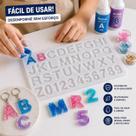 Molde Silicone Letras e Números Para Resina Epóxi Artesanato Fácil Desenforme