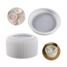 Molde Silicone Pote Baixo C/ Tampa Riscado Resina Vela Gesso