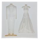Molde Silicone Roupa Noivo e Noiva Casamento Decoração