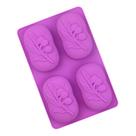 Molde Silicone Sabonete Artesanal 4 Cavidades Oliveira S01