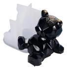 Molde Silicone Urso Diamantado Para Artesanato Resina Velas