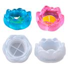 Molde Silicone Vela Lotus Cinzeiro Vaso Gesso Resina Cimento