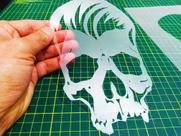 Molde Stencil Caveira para Pinturas E Aerografias - 2R06 Molde Stencil Caveira para Pinturas E Aerografias - 2R06