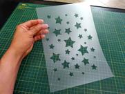 Molde Stencil Estrelas para Pinturas