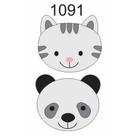 Molde Stencil Gatinho e Ursinho em PVC 15x20cm - Fast Patch