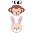 Molde Stencil Macaquinho e Coelho em PVC 15x20cm - Fast Patch