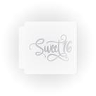 Molde Sweet 16 33 cm em Mylar plástico reutilizável