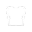 Molde top cropped sem alça para vestido tamanho 38 ao 48 by Marlene Mukai