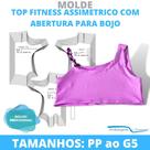 Molde top fitness assimetrico, modelagem&diversos, correios