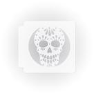 Molde Vazado Caveira Mexicana 28 cm Plástico Mylar Branco