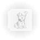 Molde Vazado Corpo de Cão Yorkie 53 cm Plástico Mylar