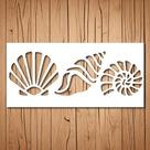 Molde Vazado Reutilizável de Conchas de Sereia 7,5 x 20 cm Molde Vazado Reutilizável de Conchas de Sereia 7,5 x 20 cm