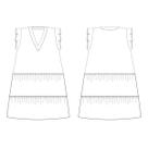 Molde vestido curto com babados PP ao EXG by Maísa Rasche