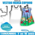 Molde Vestido Inf Manga Copinho, Modelagem&Diversos, 2 Ao 16 anos Molde Vestido Inf Manga Copinho, Modelagem&Diversos, 2 Ao 16 anos